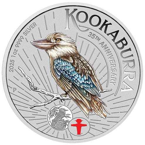 1 Unze Silber BU WMF Farbe Kookaburra Berlin World Money Fair 2025 Australien 