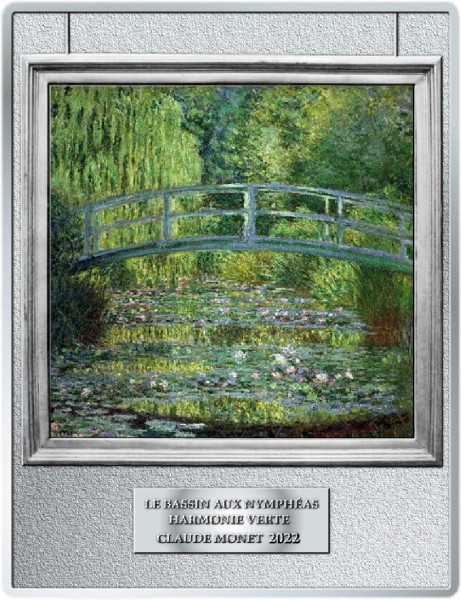 1/2 KG Silber Proof Der Wasserlilienteich (Monet) - Meisterwerke des Museums - Frankreich 2022