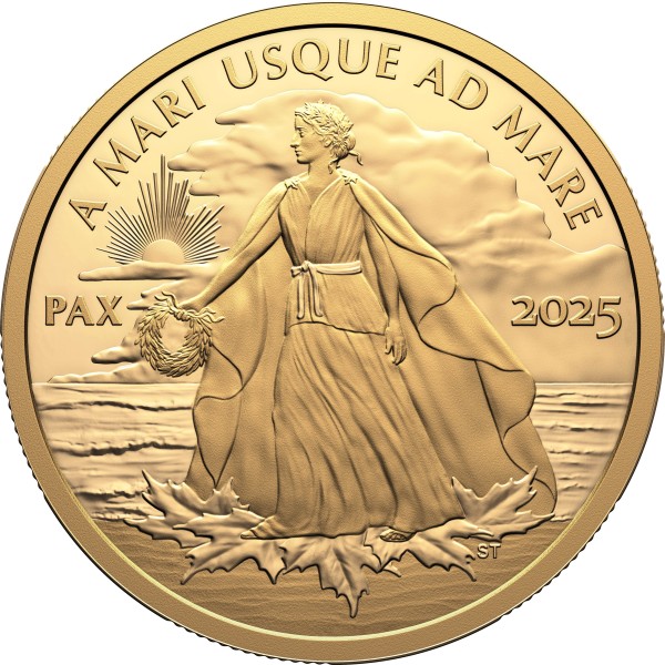 1 Unze Gold Proof Peace Dollar 200 $ Kanada 2025 A MARI USQUE AD MARE 