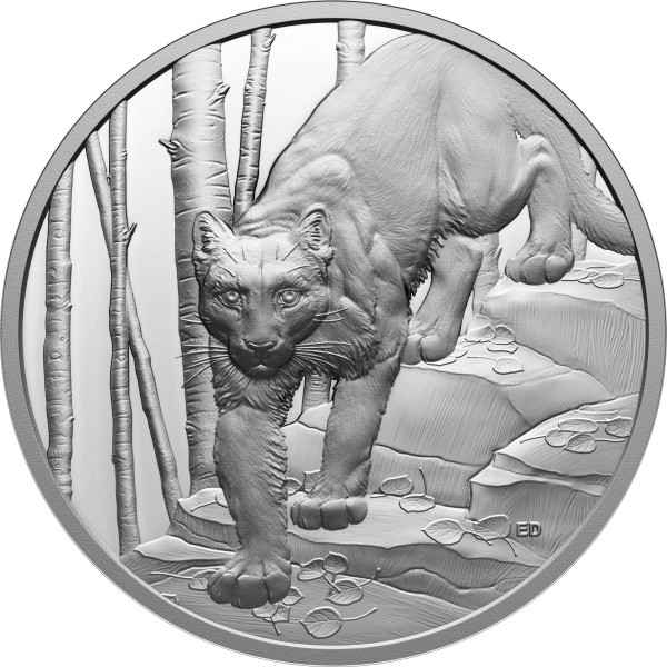 1 Unze Silber Proof Great Hunters - Puma 20 CAD Ultra High Relief Kanada 2024