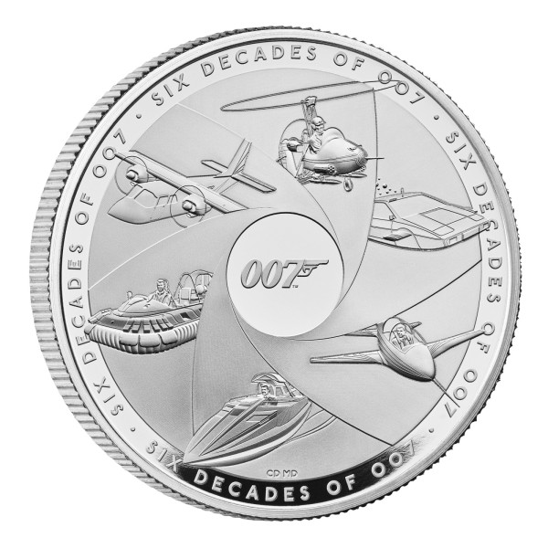 1 Unze Silber Proof James Bond - Six Decades of 007 - Completer Coin (7) UK 2024