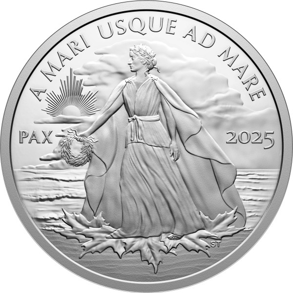 1 Unze Silber Proof Peace Dollar Kanada 2025 A MARI USQUE AD MARE