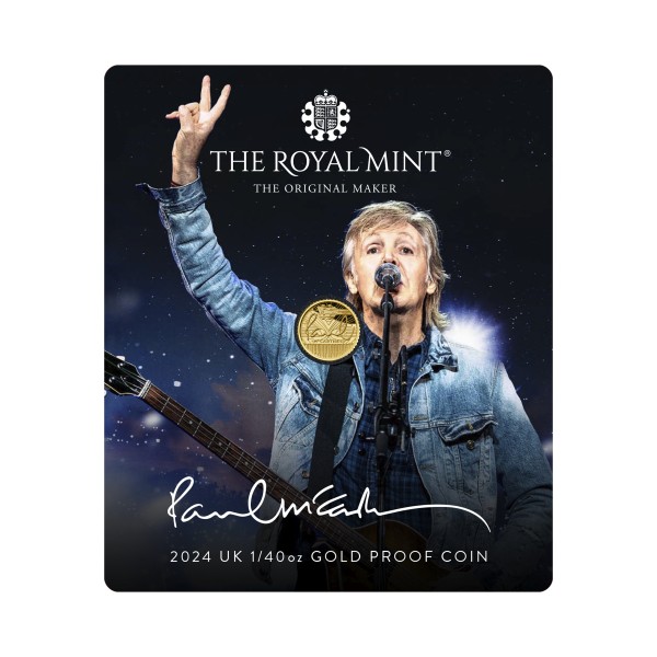 1/40 Oz Gold Proof Music Legends - Paul McCartney United Kingdom 2024