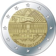 2 Euro Reverse Proof Museum Louvre Frankreich 2025